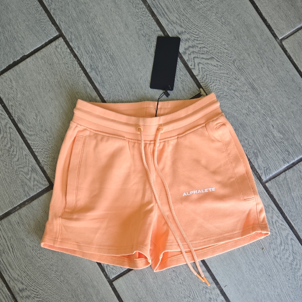 NWT Alphalete Women's Premium Lounge Shorts – Peach XS  ‎ act17